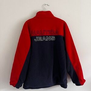 VINTAGE RED AND NAVY NAUTICA‎ JEANS REVERSIBLE JACKET